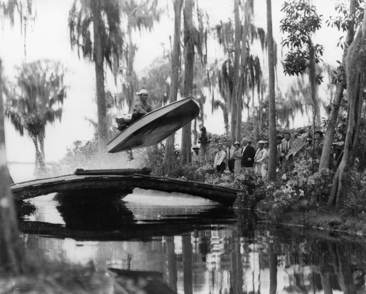 Boat stunt at Cypress Gardens. 