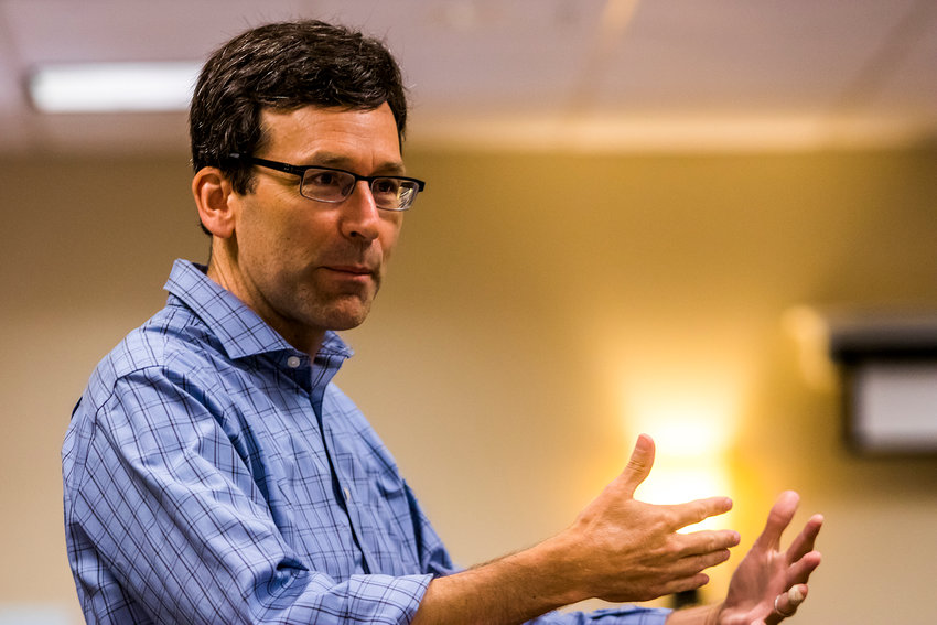 Washington state Attorney General Bob Ferguson spoke on several topics in July 2018 at the Twin Cities Rotary.&nbsp;