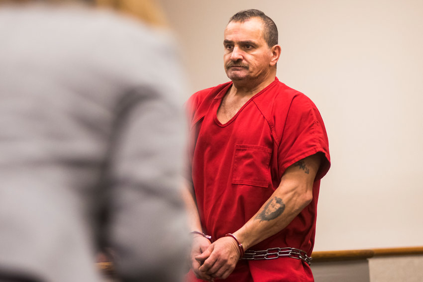 Charles Gerard Holmes makes an appearance in Lewis County Superior Court in February 2020.