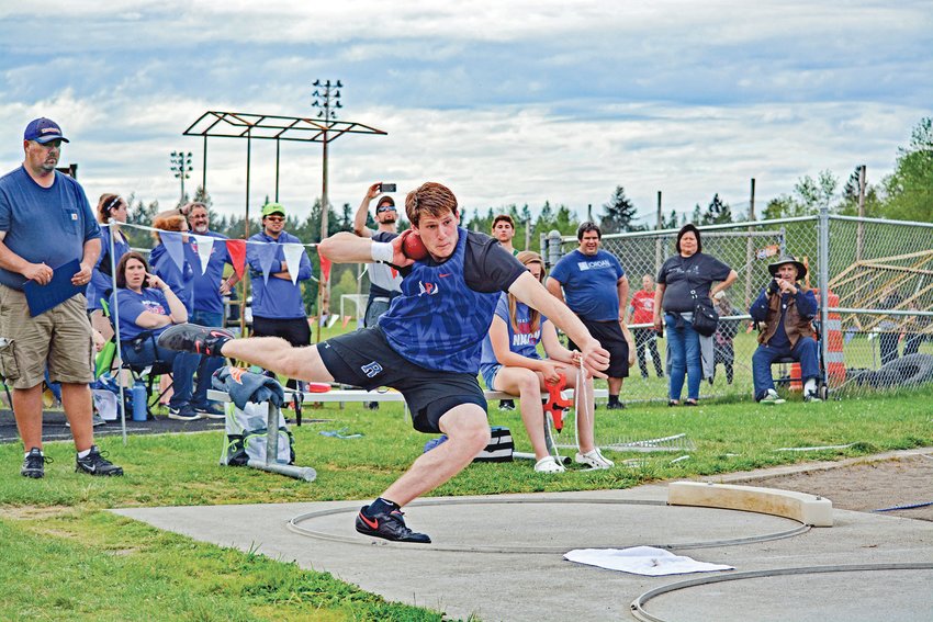 Trey Knight threw for Ridgefield High School&rsquo;s track and field team for four years and recently broke the national record in the hammer.