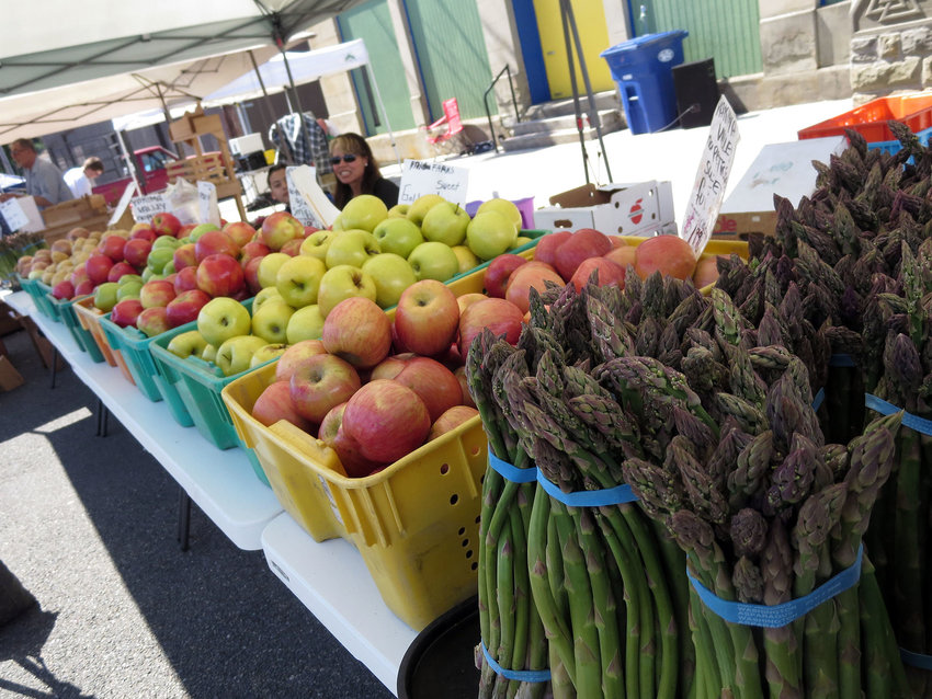 Fruits and vegetables sit at a previous Tenino Farmers Market. The market is set to open for the season on Saturday, May 6.