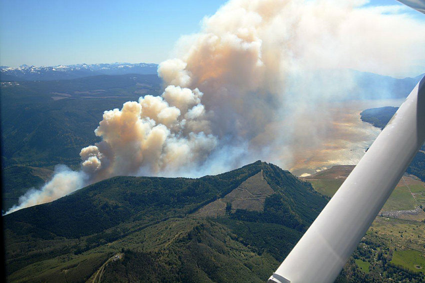 The Dog Mountain Wildfire is pictured here in this file photo.