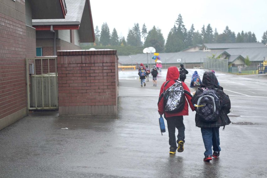 Mill Pond Elementary School was one of several area schools that were named in bomb hoaxes, Monday, Feb. 19. Two girls, including one from Yelm, were arrested in the hoaxes.