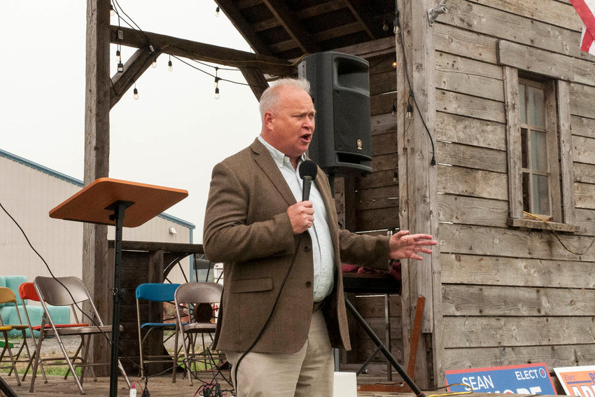 State Rep. Jim Walsh R-Aberdeen speaks at the Republican Forum last summer in Adna.