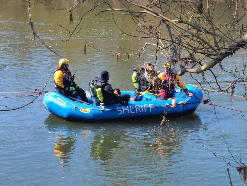 The body of a missing woman was recovered from a sunken vehicle in the Chehalis River near Oakville Monday