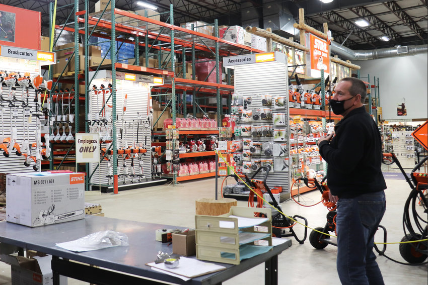 Darren Tereski is pictured inside Madsen&rsquo;s Shop &amp; Supply in Centralia last week.
