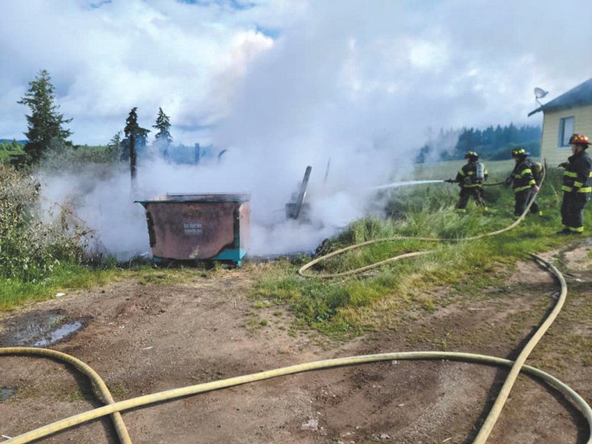 Fire crews were able to protect a residence from a structure fire that destroyed a detached garage in the 100 block of Nikula Road in Winlock on Saturday morning, according to information published on social media.