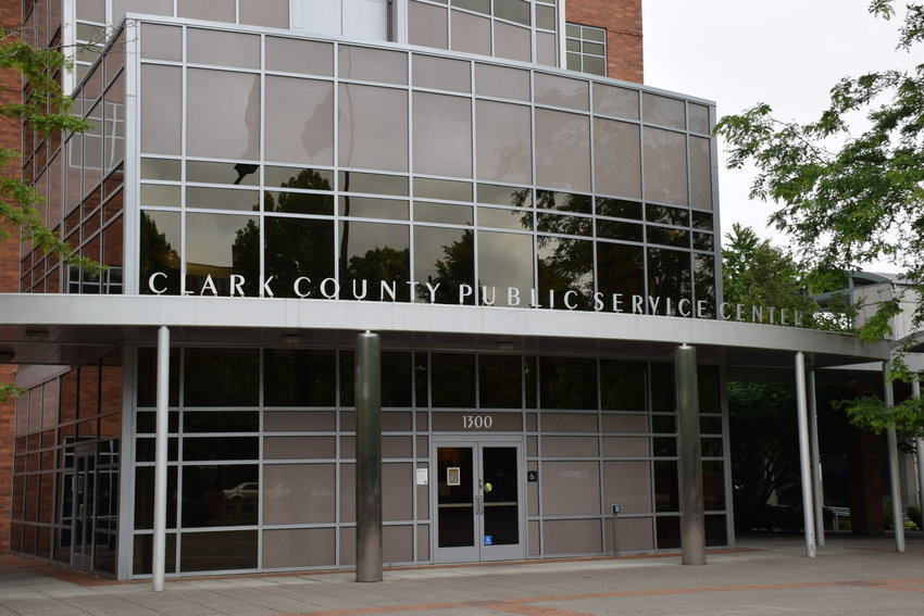 The Clark County Public Service Center in downtown Vancouver is pictured.