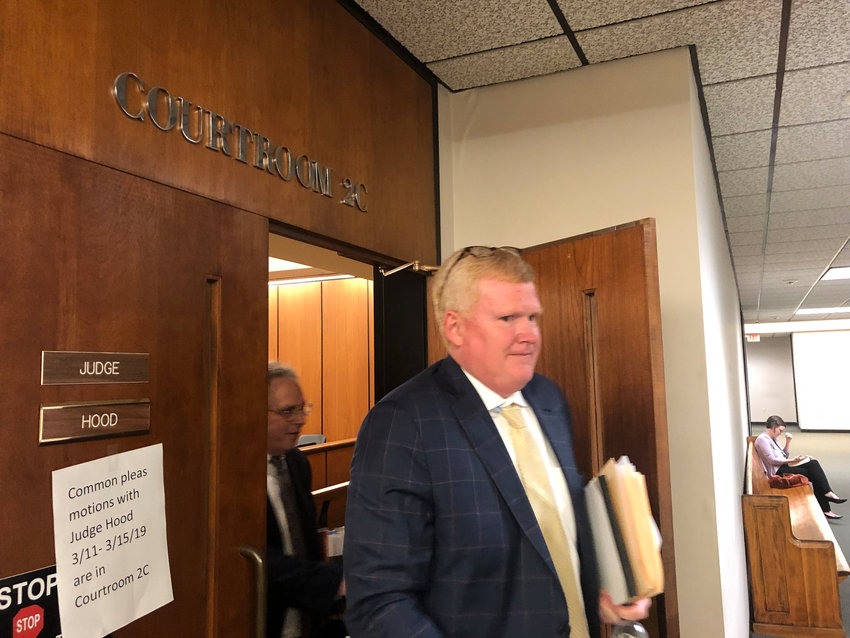 Alex Murdaugh, fourth generation of a powerful South Carolina dynasty and owner of a boat involved in a fatal accident, leaves a hearing in a personal injury lawsuit at the Richland County Courthouse. (John Monk/The State/TNS)