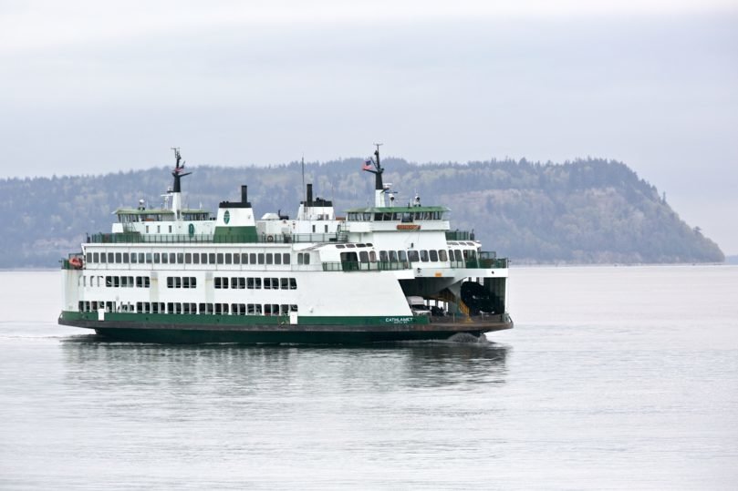 The Clinton-Mukilteo ferry is pictured.