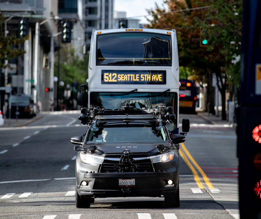 In the coming months, Zoox plans to test-drive as many as four Toyota Highlander SUVs retrofitted with the company's autonomous-driving technology and sensors in Seattle's Belltown, South Lake Union and downtown neighborhoods. (Zoox/TNS)