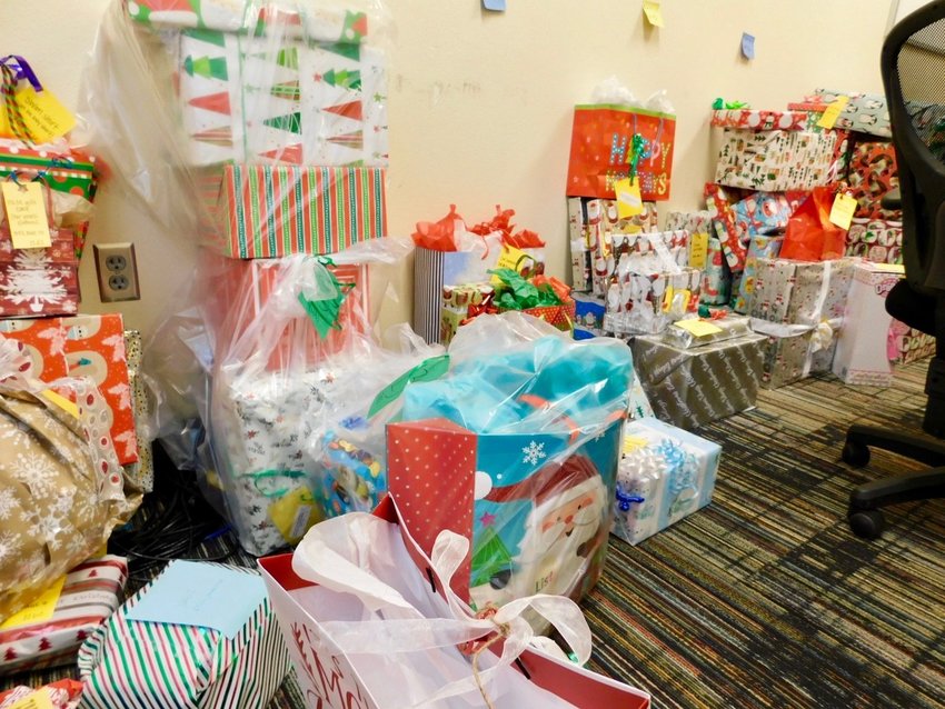 Donated gifts from a past Giving Tree Program are pictured.