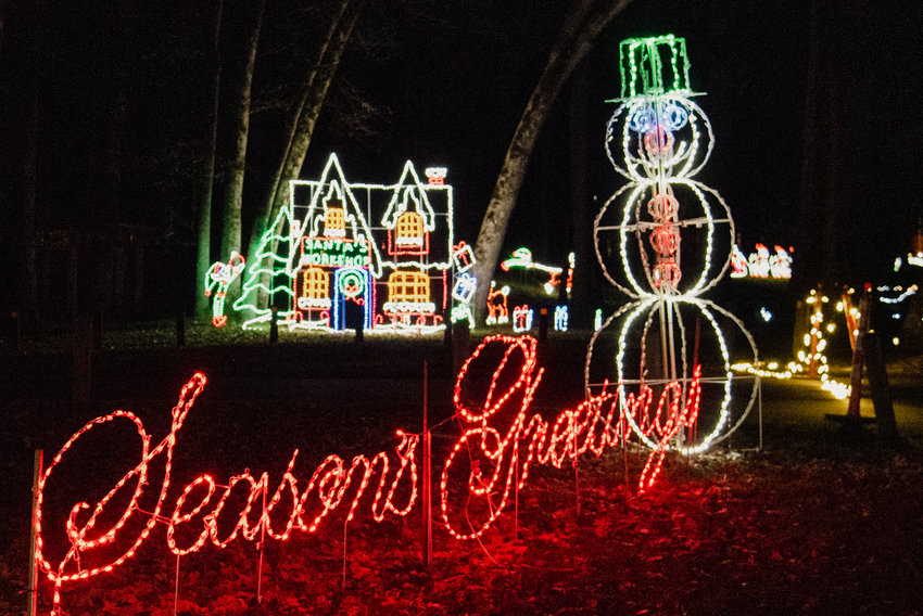 The Fort Borst Christmas lights display in Centralia.