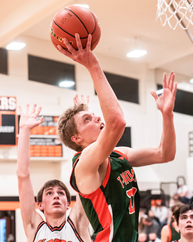 MWP&rsquo;s Gary Dotson (20) looks to score Tuesday night during a game in Napavine.