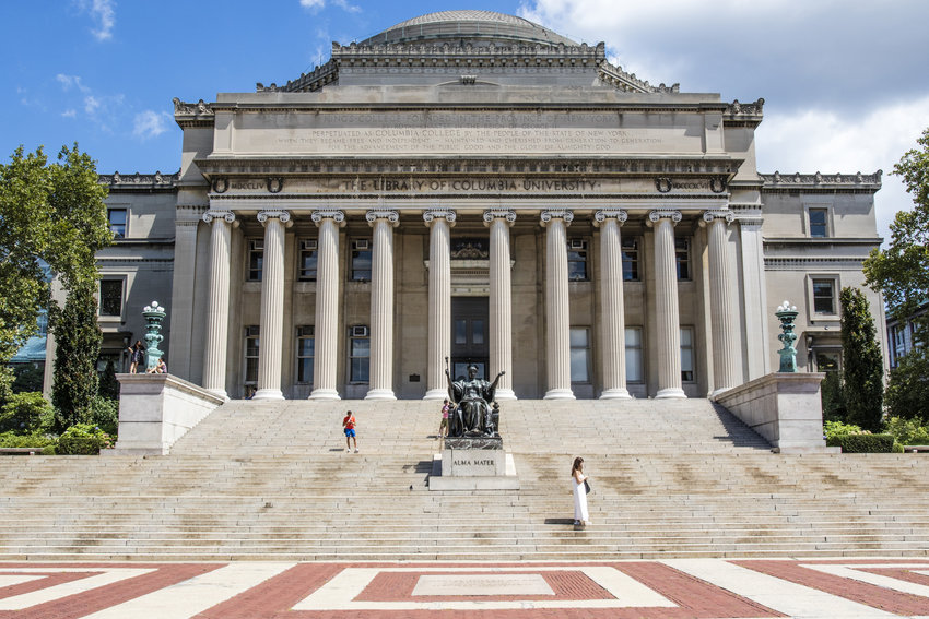 Exterior of the Columbia University library in New York City. (Dreamstime/TNS)
