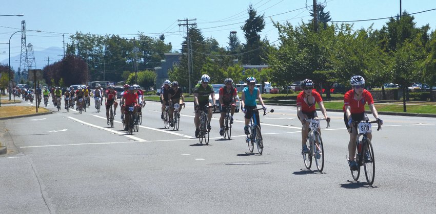 Riders pedaled through Yelm on their 200-plus mile bicycle trip from Seattle to Portland, Oregon in this 2015 file photo taken on state Route 507.