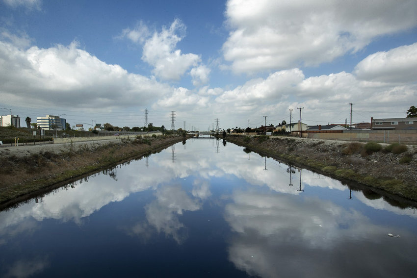 As much as 4 million gallons of untreated sewage spilled into the Dominguez Channel, which runs into Los Angeles Harbor. (Mel Melcon/Los Angeles Times/TNS)