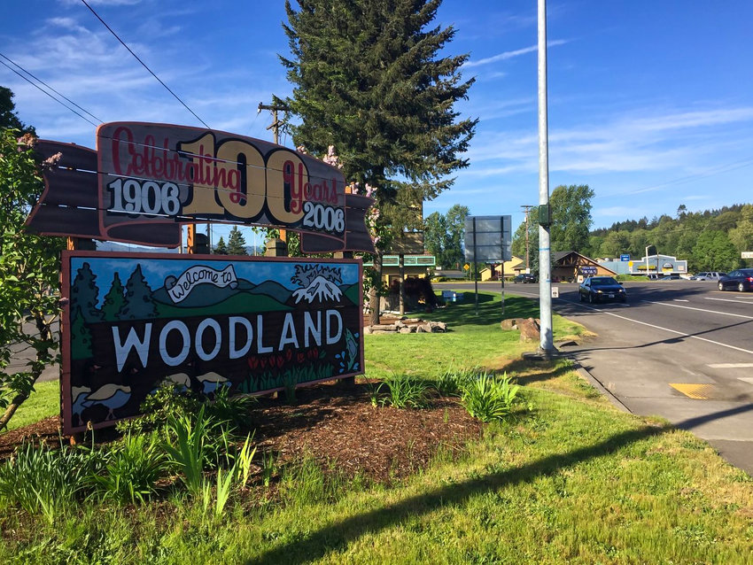 The welcome to Woodland sign is pictured in this file photo.