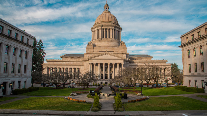 The Washington state Capitol campus in Olympia is pictured.