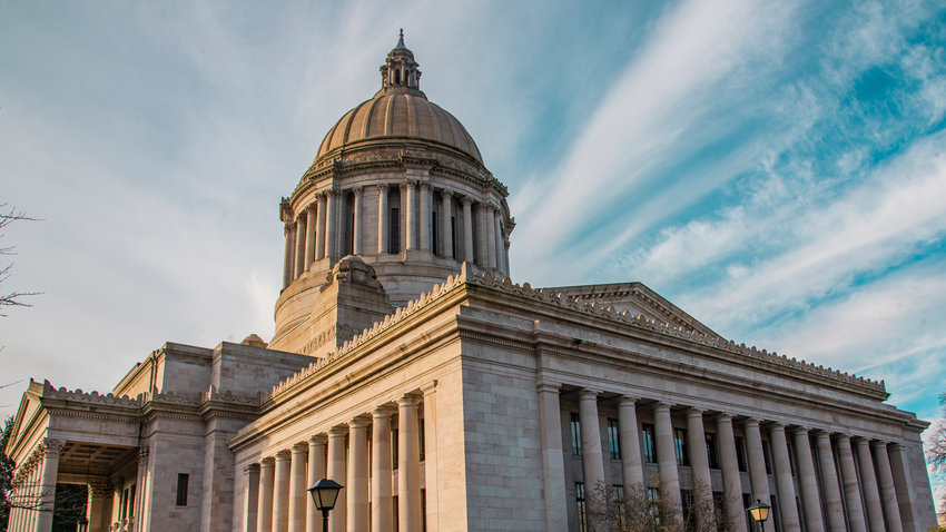 The Washington State Capitol building is pictured.