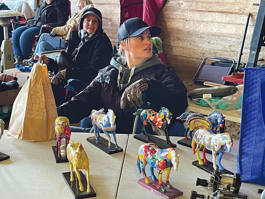 Painted Ponies, collector's items, sit ready to be sold at the Rockin' M Ranch swap meet and tack sale on Saturday, Jan. 15, at 13102 Vail Road S.E., outside of Yelm.