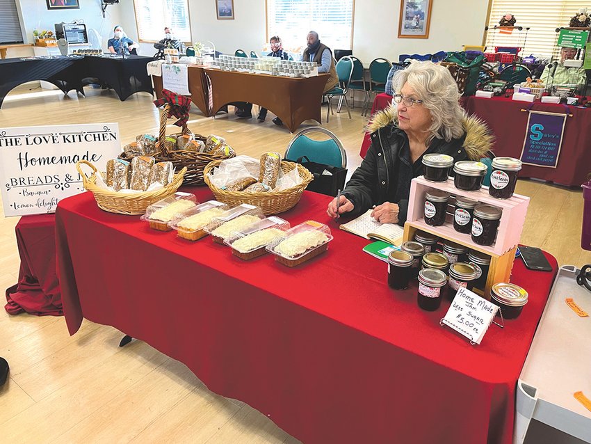 One senior bakes upwards of a half dozen of loaves a bread a week, and sells them at local events like the Yelm Senior Center's Winter Market, which was held on Saturday, Jan. 15 at the Yelm Adult Community Center.