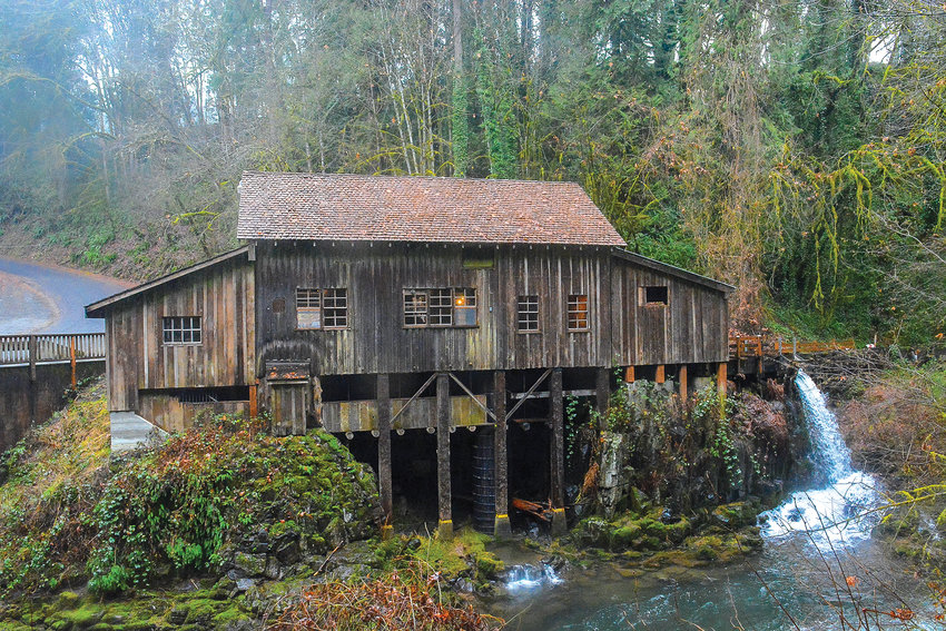 The Cedar Creek Grist Mill in Woodland is pictured.