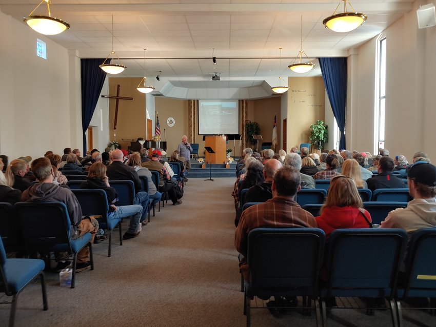 On Sunday afternoon, for the second week in a row, dozens of people crowded into a room &mdash; this time New Life Assembly of God Church in Toledo &mdash; to learn about the dangers of biosludge.