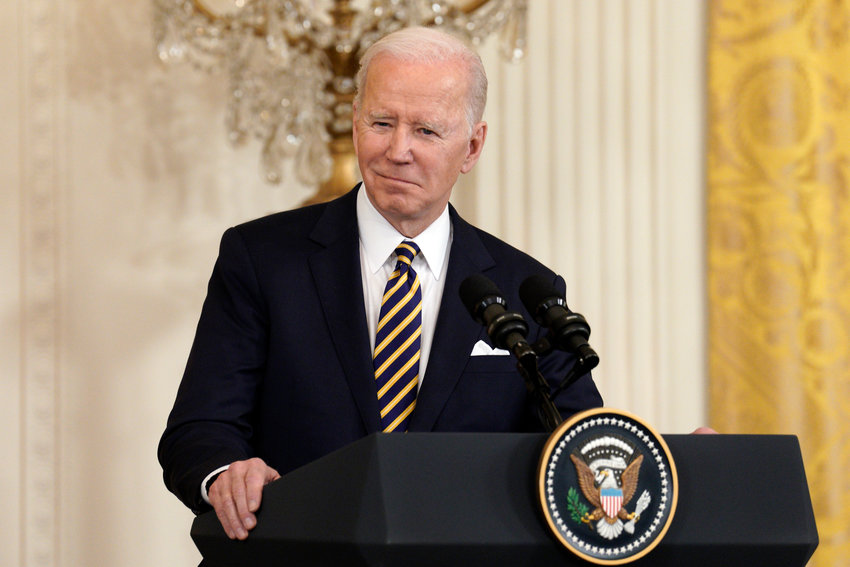 U.S. President Joe Biden at the White House in Washington, D.C., on Tuesday, March 29, 2022. (Yuri Gripas/Abaca Press/TNS)