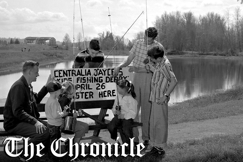 From the April 1958 Chronicle archives: &ldquo;GETTING READY for the opening of the derby, a group of youngsters gather around Centralia Junior Chamber of Commerce members as they make preparations. The big derby will provide numerous prizes for the youths in Centralia. All parents are asked to sign an application blank and turn them over to the Jaycees. - Chronicle Staff Photo.&rdquo;