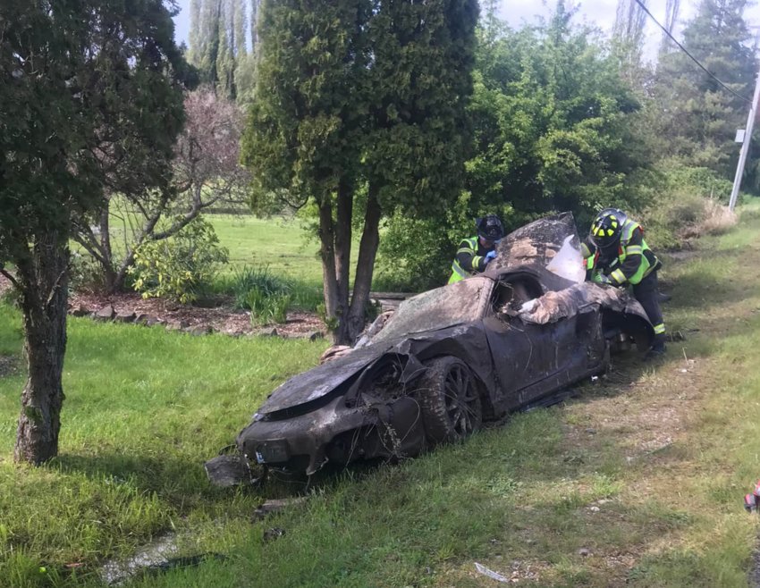 A juvenile driver and passenger walked away from a wreck without serious injury after driving the car at more than 100 miles per hour, according to the Thurston County Sheriff's Office.