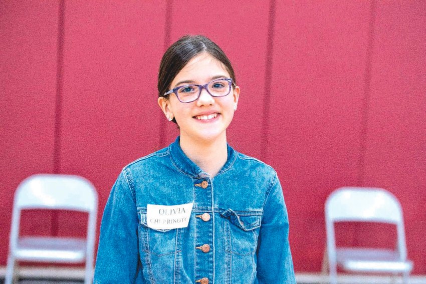 Fifth grade student Olivia Cherrington placed first in Orin Smith Elementary&rsquo;s spelling bee on April 29.