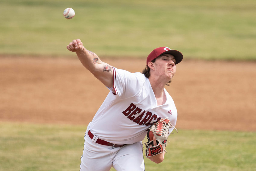 W.F. West pitcher Hunter Lutman releases a pitch against Ellensburg in the 2A State Baseball Third-Place Game at Yakima County Stadium May 28.