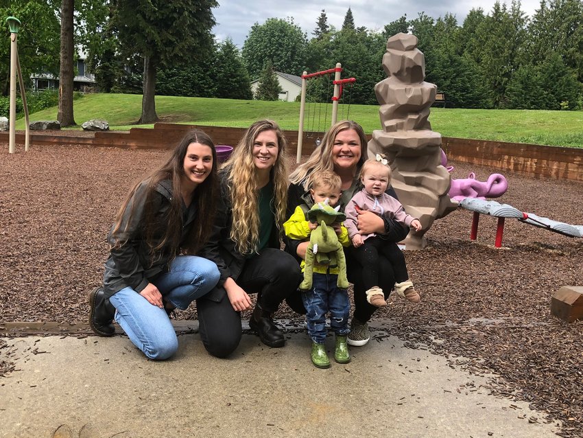WSDOT Tweeted the reunion photo: &quot;Here is Carlyn and Megan on the left. They found Dino and reached out to us to help find the owner. Next to them is Kameron, mom Haley and her daughter. Oh, and Dino of course!&quot;