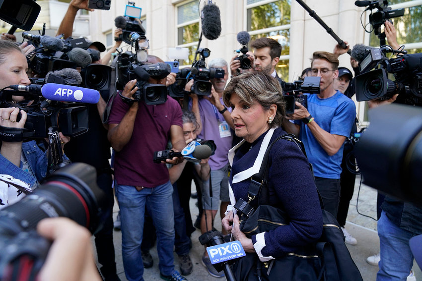 Attorney Gloria Allred, who represented several of Chicago-born R&amp;B singer R. Kelly's victims, arrives for the sentencing hearing at Brooklyn Federal Court in New York, on June 29, 2022. (Timothy A. Clary/AFP via Getty Images/TNS)
