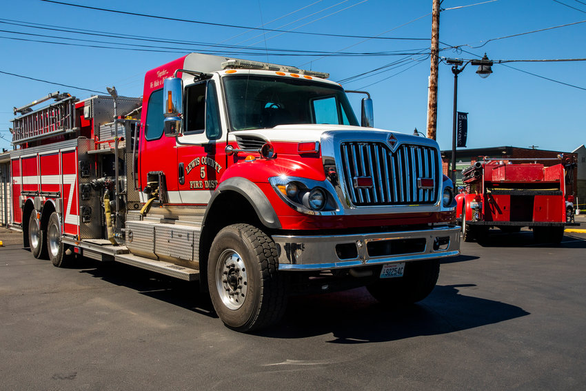 A Lewis County Fire District 5 engines is parked in Napavine in this July 2022 Chronicle file photo. .