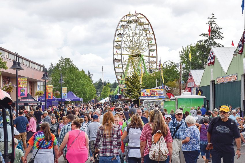 A crowd gathers at a previous Clark County Fair in 2018.