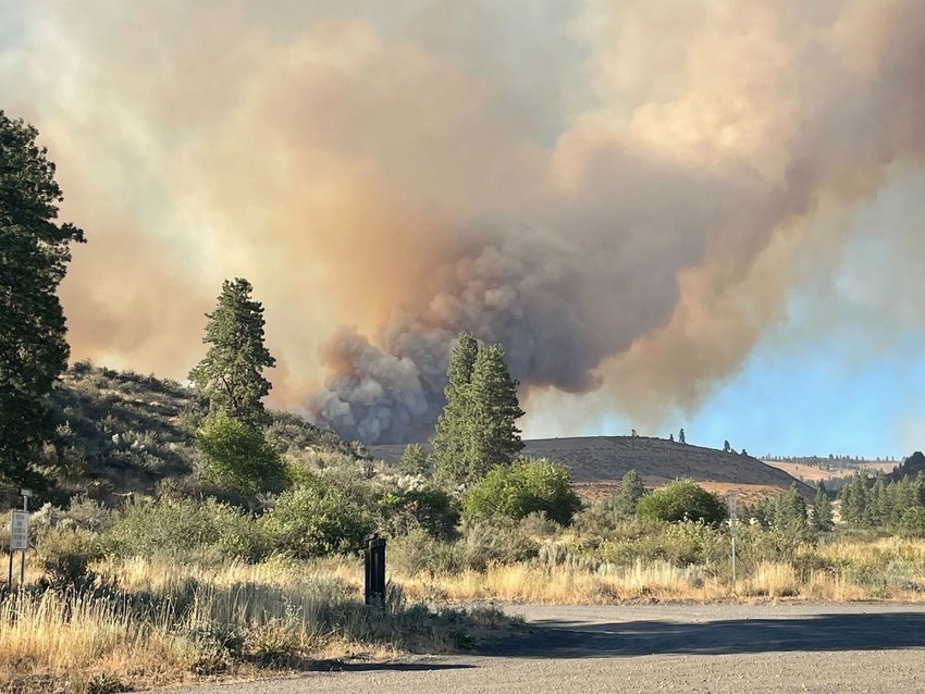 This photo of the Cow Canyon fire was provided by DNR on Aug. 4.