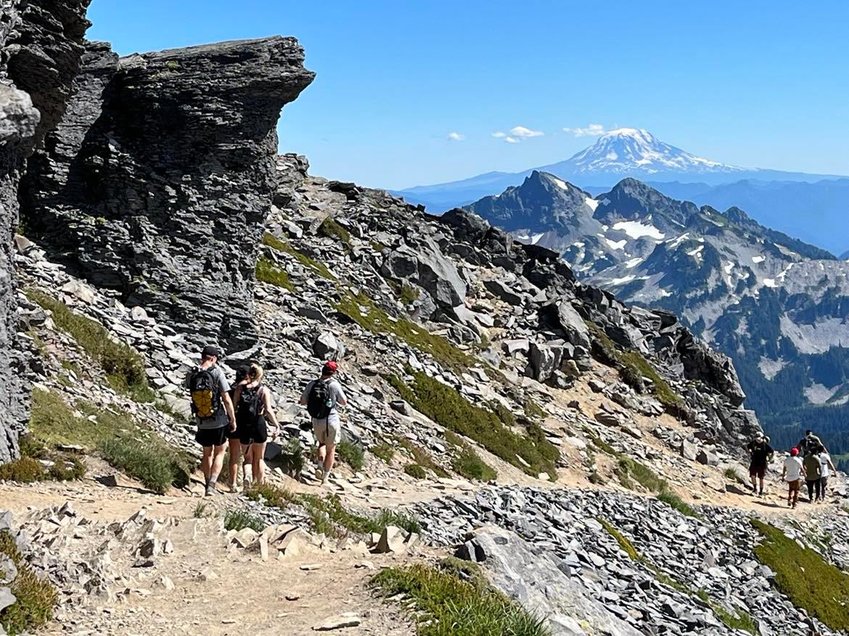 Chehalis resident Brian Zylstra captured this photograph from the Skyline Trail above Paradise in Mount Rainier National Park while hiking Sunday. In the background are the Tatoosh Range and Mount Adams.