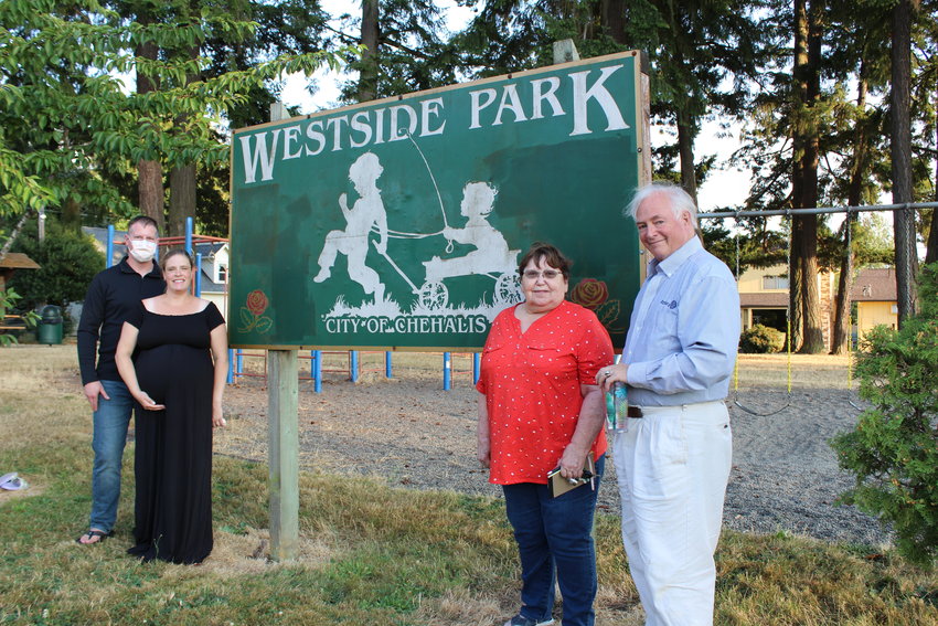 Friends of Westside Park members, from left to right, Tom Heinrichs, secretary, Katie Heinrichs, treasurer, Norma Szabo and Dave Eatwell.