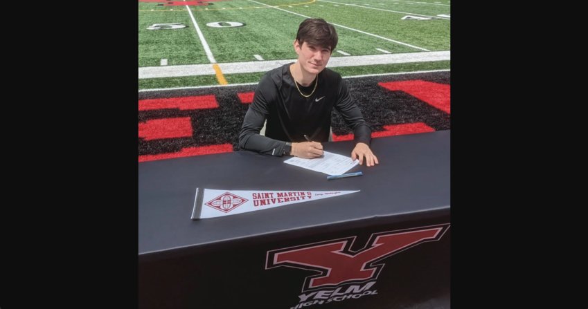 In June, Ryan Lange, of Yelm High School, committed to run at St. Martin&rsquo;s University in Lacey.
