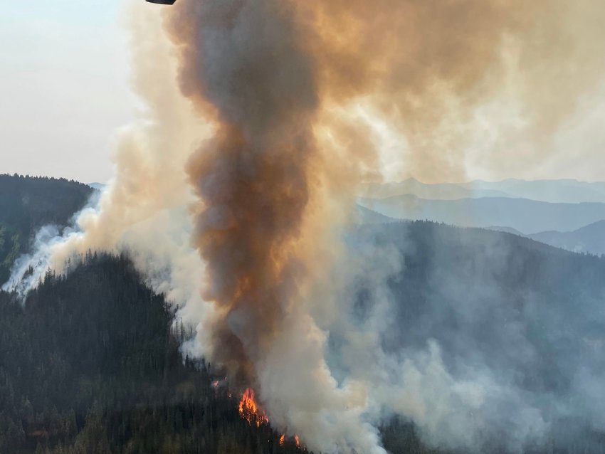 The Goat Rocks Fire, located within the Cowlitz Valley Ranger District about 7 miles northeast of Packwood, increased in size Friday as weather patterns shifted, according to the Forest Service.&nbsp;