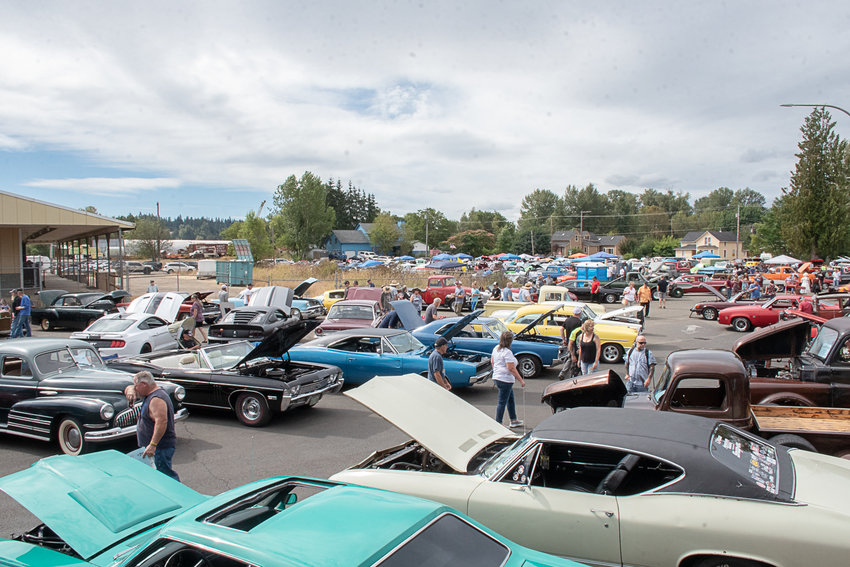 The classics were out shining at the Rust or Shine Car Show at the Veterans Memorial Museum in Chehalis on Sunday morning. Photo by Owen Sexton.