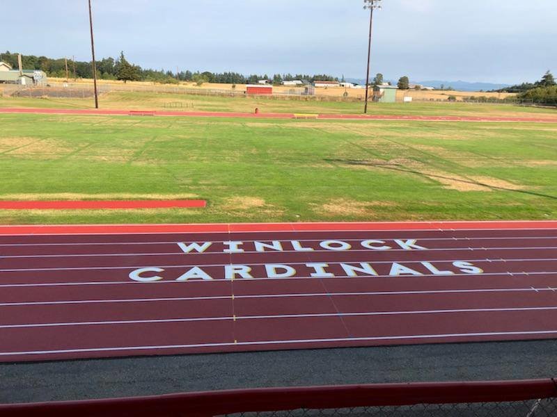 The Winlock High School track is pictured in this photo from the school district.