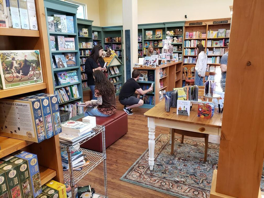 Customers shop at Copper Bell Bookstore in Ridgefield.
