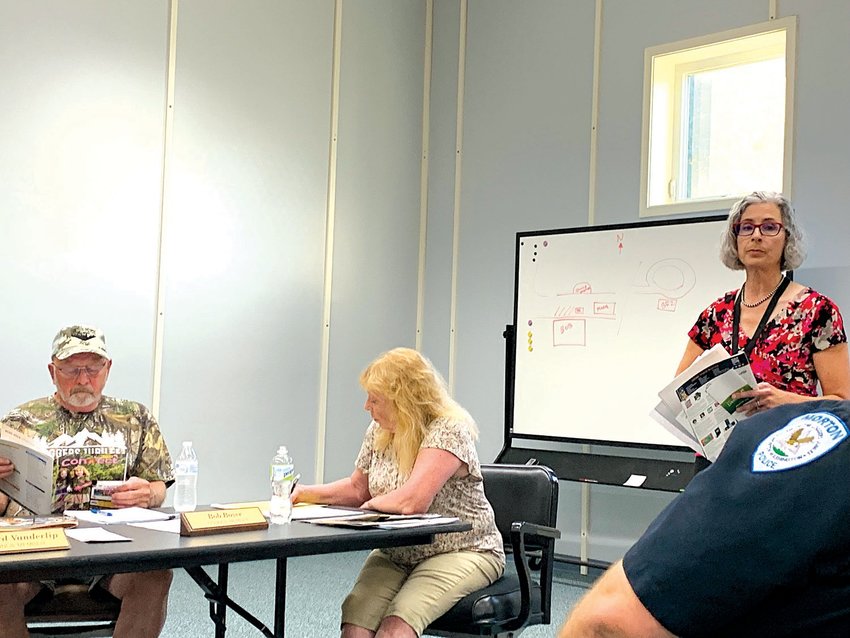 Timberland Regional Library Executive Director Cheryl Heywood provides an update to the Morton City Council in his July 2022 Chronicle file photo.