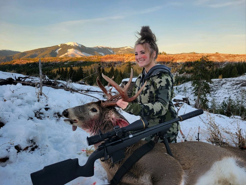 &ldquo;Jessa Lenzi went hunting in Northern Idaho for her 18th birthday. She harvested this beautiful whitetail buck on Thanksgiving day with her dad.&rdquo; &mdash; submitted by KCL Excavating Inc.