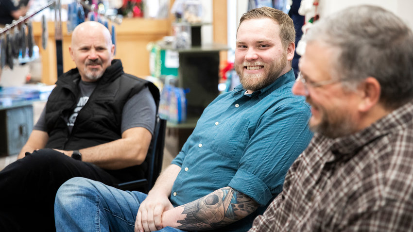 Jesse Lloyd, director of Veterans Journey Forward, smiles while talking about the service and support provided to veterans through peer counseling.