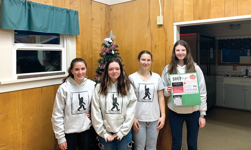 Members of Girl Scout Troop 41050, from left, Olivia Hedgers, Kimberlie Brunner, Layla Von Wald and Susannah Berry.