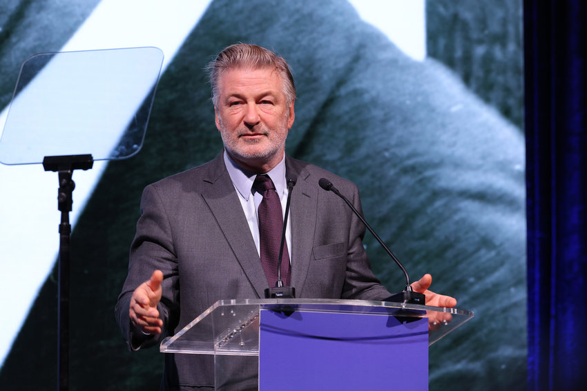 In this photo from Dec. 6, 2022 , Alec Baldwin speaks onstage at the 2022 Robert F. Kennedy Human Rights Ripple of Hope Gala at New York Hilton in New York City. (Mike Coppola/Getty Images for&nbsp;2022 Robert F. Kennedy Human Rights Ripple of Hope Gala/TNS)